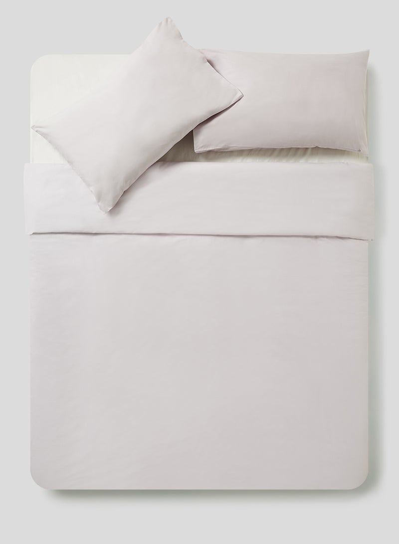 Hometown - Duvet Cover With 2 Pillow Cover 50x80+15 cm, Duvet Cover 230x220 cm, - For King Size Mattress - Lavender Blue 100% Cotton 144 Thread Count Cotton Lavender Blue King Cotton Lavender Blue King - Image 1