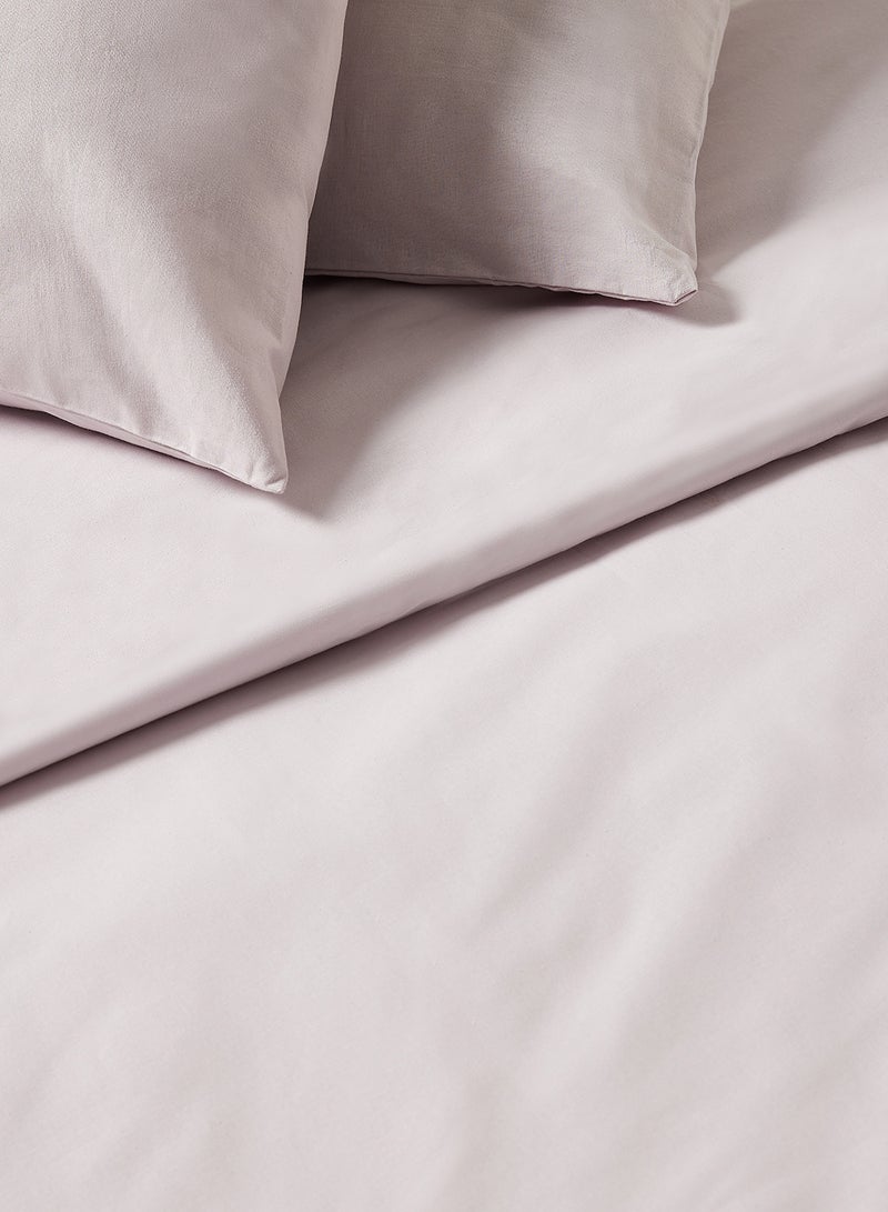 Hometown - Duvet Cover With 2 Pillow Cover 50x80+15 cm, Duvet Cover 230x220 cm, - For King Size Mattress - Lavender Blue 100% Cotton 144 Thread Count Cotton Lavender Blue King Cotton Lavender Blue King - Image 1