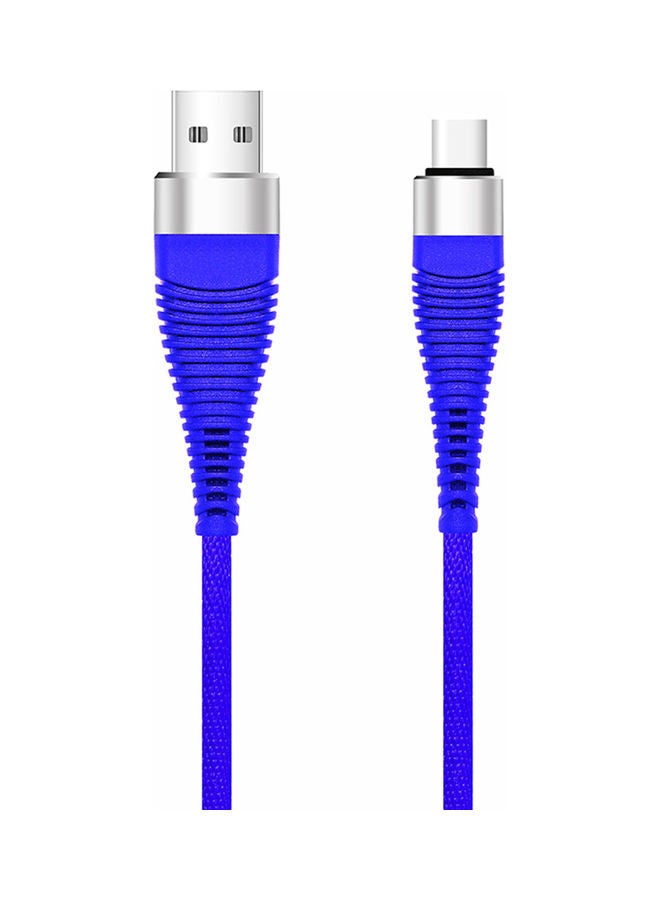 Cloth Braided Type-C Charging Cable Blue - v1637054072/N51892548A_3