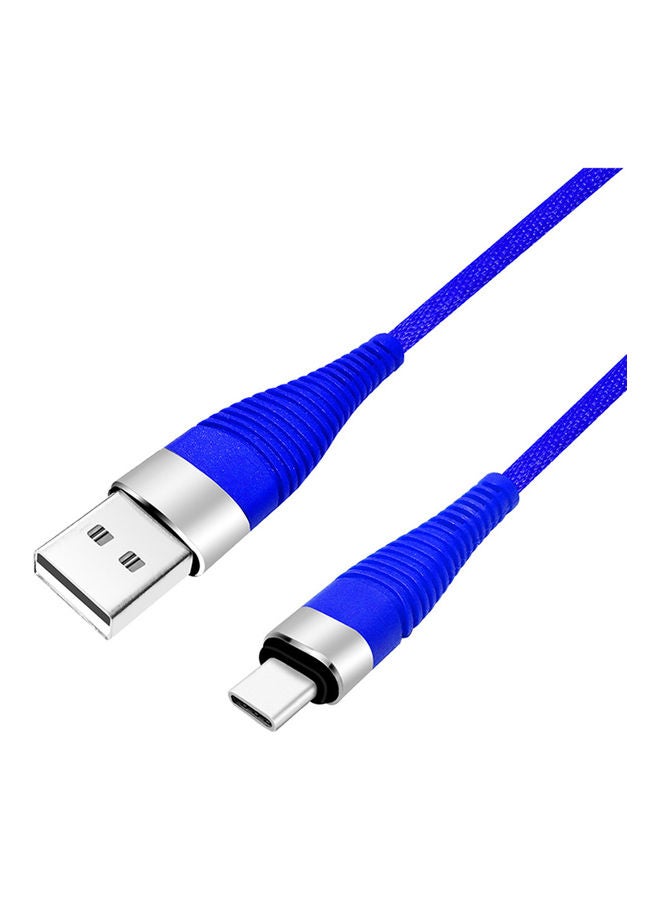 Cloth Braided Type-C Charging Cable Blue - v1637054072/N51892548A_4