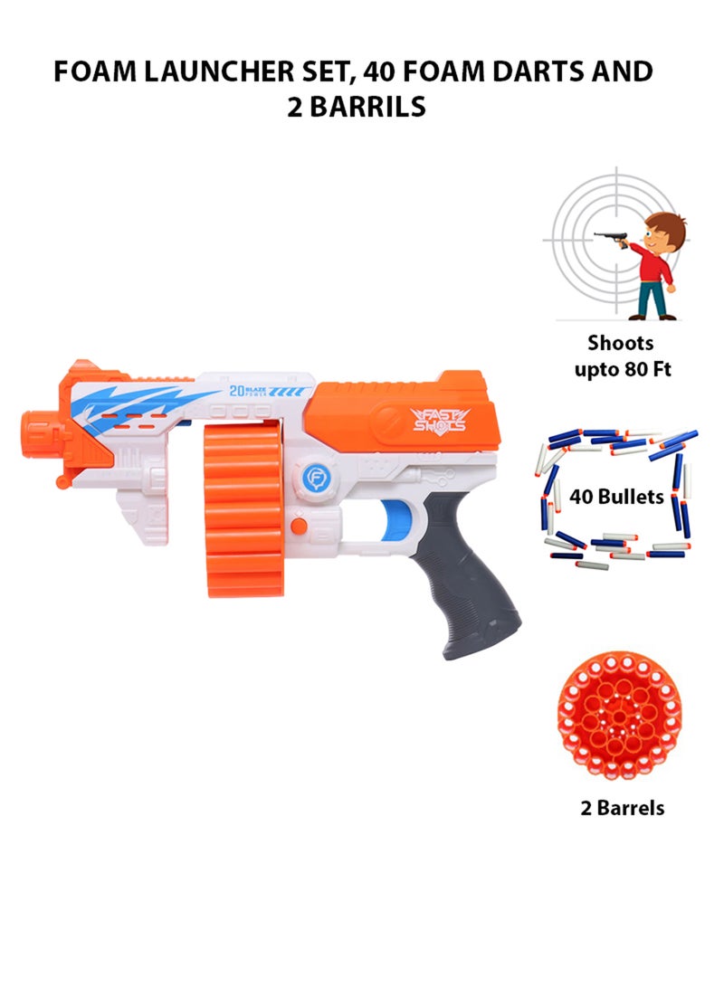 mumbo Jumbo 43-Piece Foam Launcher Set With Foam Darts And Barrels  - Image 1