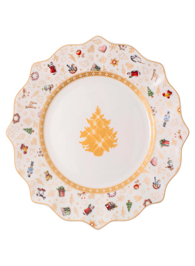 Villeroy & Boch - Christmas Theme Printed Breakfast Plate White/Red/Yellow 24cm - Image 1