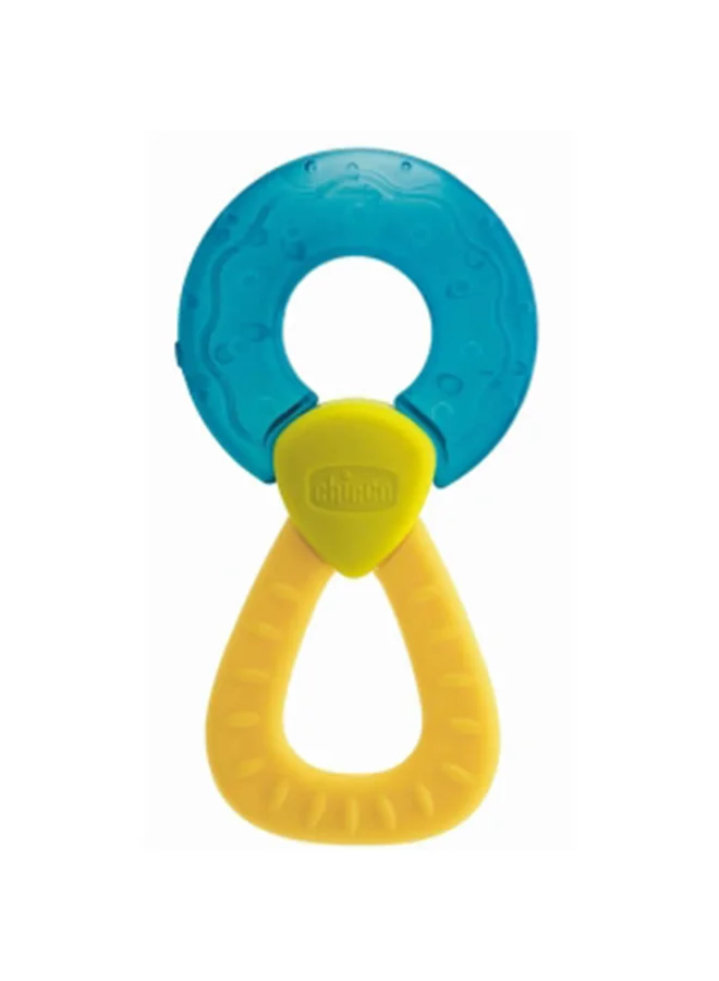 شيكو عضاضة أسنان فريش ريلاكس بتصميم حلقة مع مقبض، لعمر 4 أشهر وأكبر، لون متنوع - طراز 8003670844891