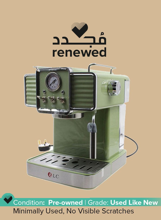 دي إل سي  Renewed - Espresso Coffee Machine 1.5 L 1350 W CM7311 Green/Silver  - Image 1