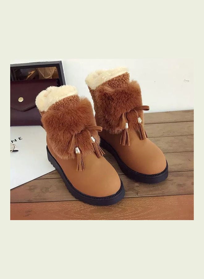 Flat Ankle Boots Camel - Image 2