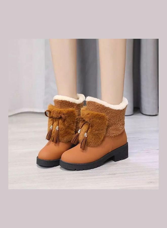Flat Ankle Boots Camel - Image 1