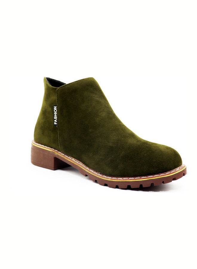 Low Heel Ankle Boots Green  - Image 1