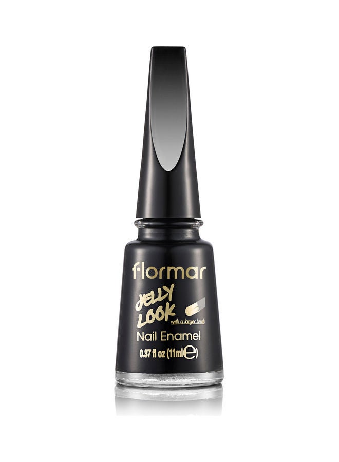 flormar Jelly Look Nail Enamel Patent Blackleather - Image 1
