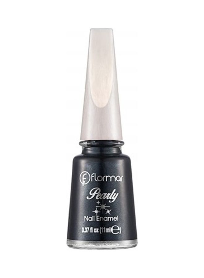 flormar Pearly Glow Nails Enamel Midnight Black - Image 1