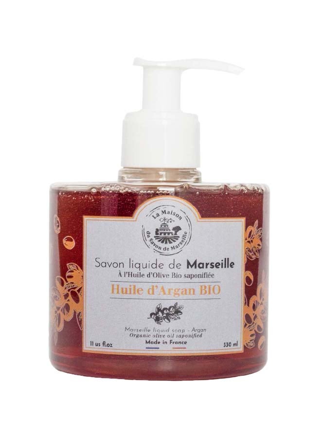La Maison du Savon de Marseille Argan Oil Liquid Soap White 330ml - Image 1