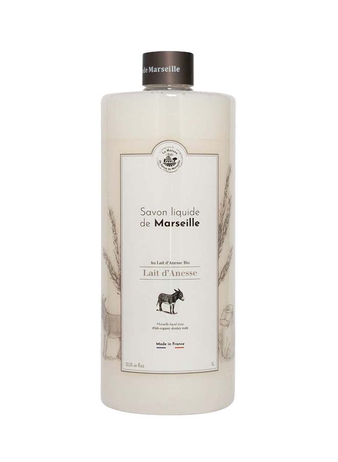 La Maison du Savon de Marseille Donkey Milk Liquid Soap With Pump White  - Image 1