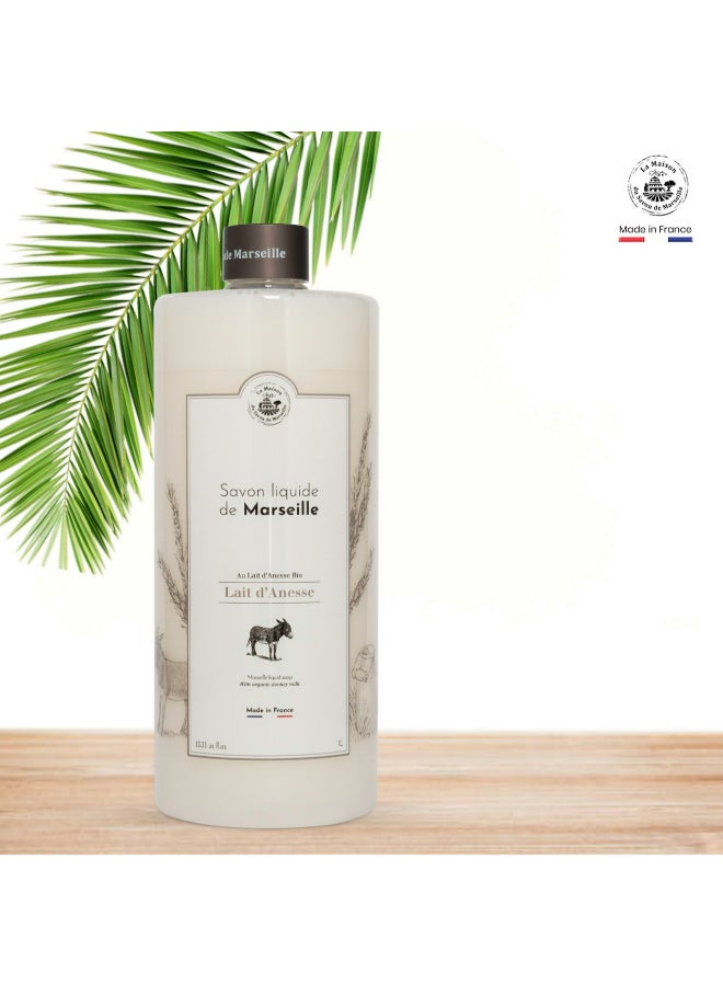 La Maison du Savon de Marseille Donkey Milk Liquid Soap With Pump White  - Image 2