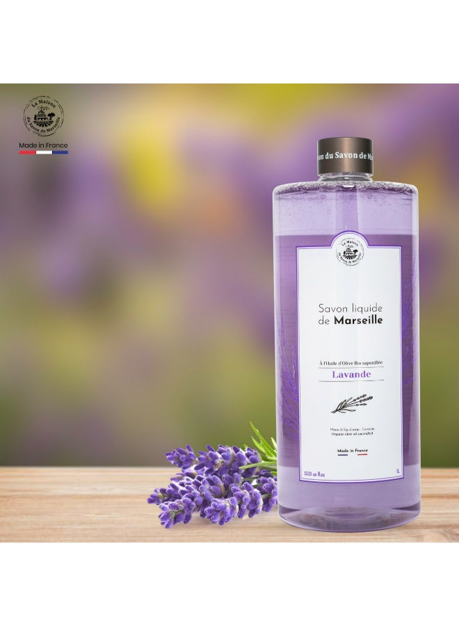 La Maison du Savon de Marseille Liquid Soap Purple 1Liters - Image 3