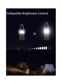 HomarKet 2-Pack Portable LED Camping Lantern Flashlights Survival Kit For Emergency Black/Silver 18x8.5x8.5cm  - Image 4