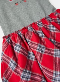 Babybol Baby Girls Graphic Print Dress Grey/Red  - Image 3