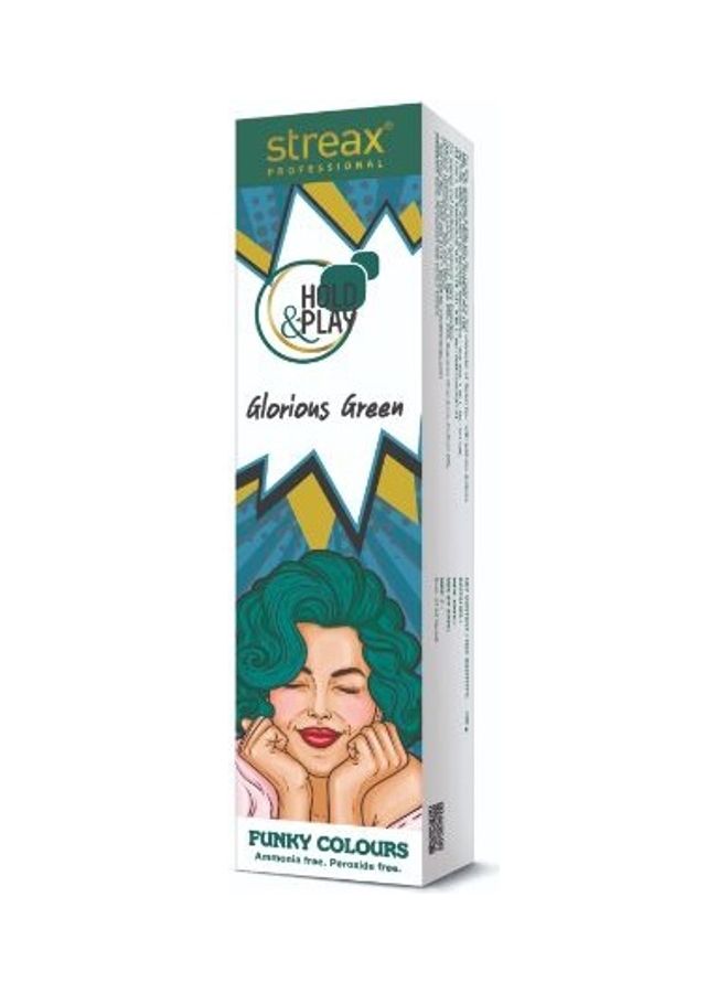 Streax Professional Hold and Play Funky Colour Glorious Green 100grams - Image 2