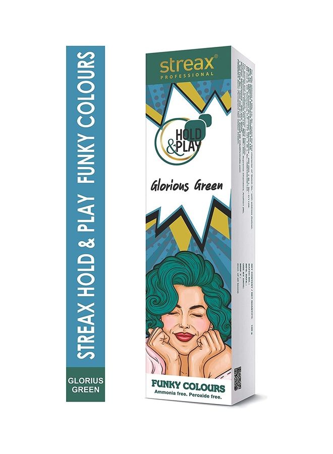 Streax Professional Hold and Play Funky Colour Glorious Green 100grams - Image 3