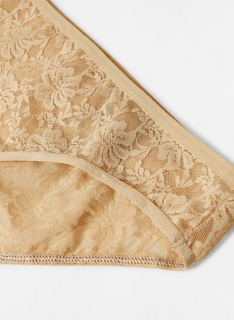 Amante Low Rise Bikini Panty Beige