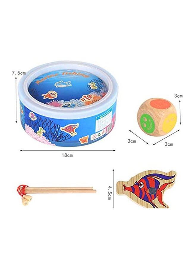 null - Wooden Magnetic Double Pole Fun Fishing Play Educational Toy For Kids - Image 1