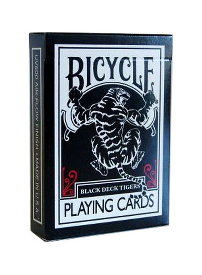 Bicycle Black Deck Tigers Playing Cards Durable Sturdy Material Easy To Play For Kids 9x6.5x2cm - Image 1