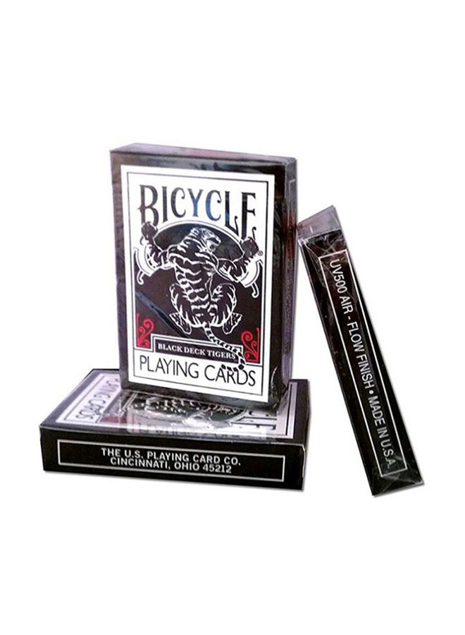 Bicycle Black Deck Tigers Playing Cards Durable Sturdy Material Easy To Play For Kids 9x6.5x2cm - Image 2
