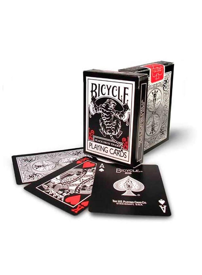 Bicycle Black Deck Tigers Playing Cards Durable Sturdy Material Easy To Play For Kids 9x6.5x2cm - Image 3