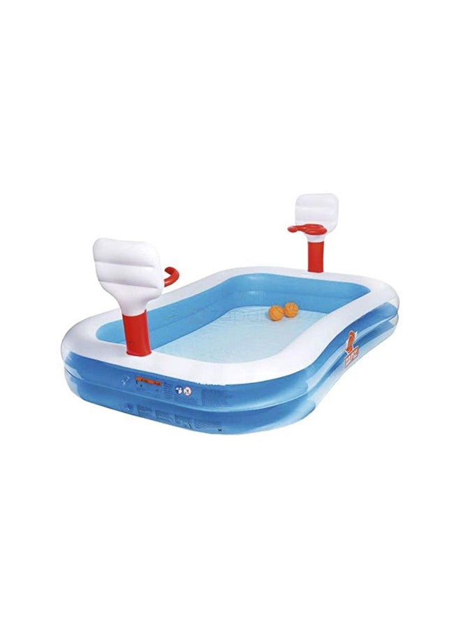 NHR Easy Setup Inflatable Outdoor Water Play Pool With Basketball Set For Kids - Image 2