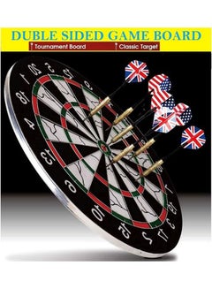 Classic Old Style Vibrant Color Double-Sided Dart Board Game Set For Kids 18inch - v1637064509/N32594344A_3