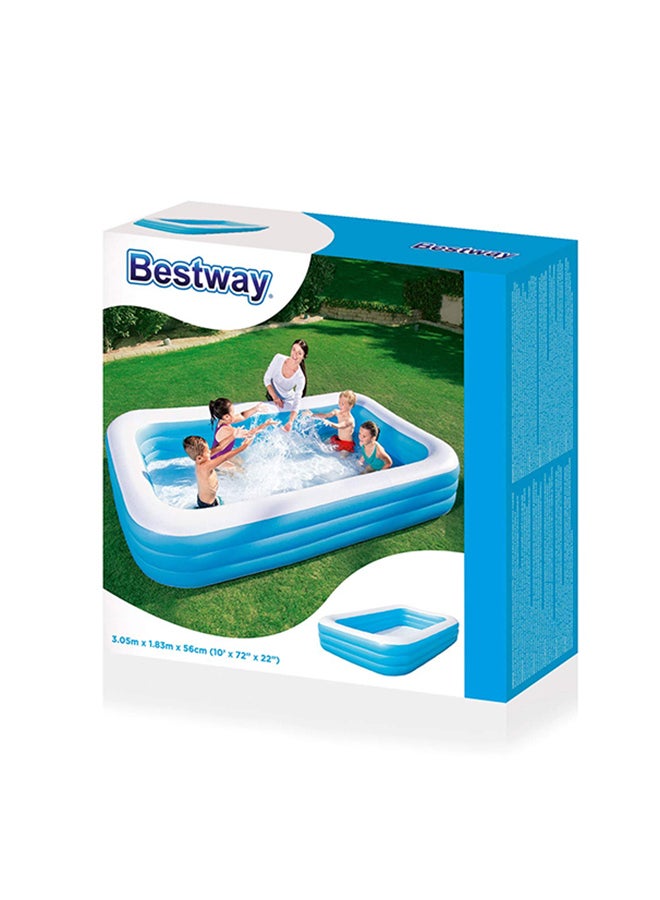 NHR Easy Setup Inflatable Outdoor Water Play Pool With Basketball Set For Kids - Image 1