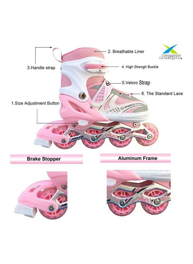 Sparkle Adjustable Perfect In-Line Skate Shoes With LED Flash For Children - Packing may vary - Image 2