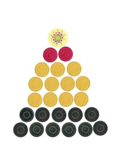 GSI Wooden Carrom Board Game And Coins Set With Unique Details Round Pockets Indoor  - Image 4