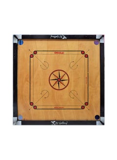 GSI Wooden Carrom Board Game And Coins Set With Unique Details Round Pockets Indoor  - Image 5