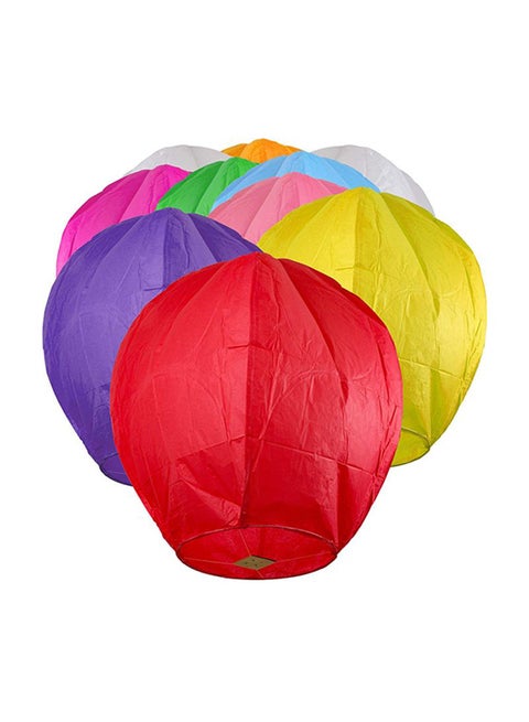30-Piece Sky High Multicolour Biodegradable Fully Assembled Lantern Set