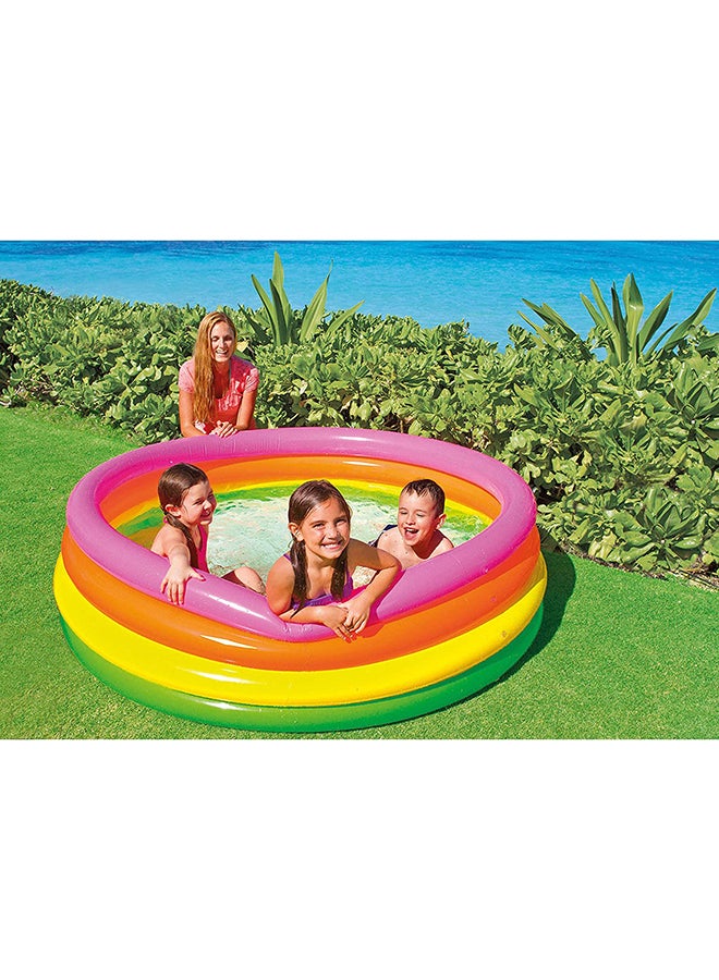 INTEX 4 Ring Inflatable Portable Lightweight Rich Unique Design Swimming Pool 168x46cm 168x46cm - Image 2