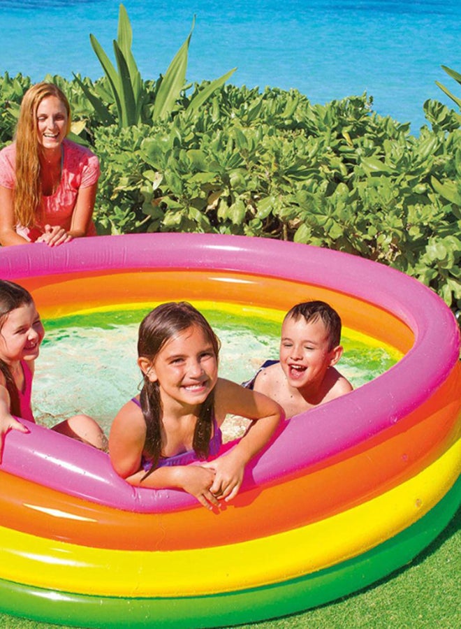 INTEX 4 Ring Inflatable Portable Lightweight Rich Unique Design Swimming Pool 168x46cm 168x46cm - Image 3