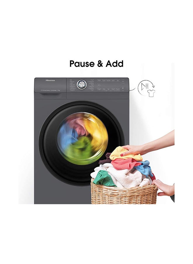 هايسنس غسالة بتحميل أمامي قائمة بذاتها 220 W WFER1014VAT تيتانيوم/أسود  - Image 5