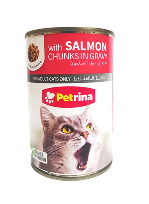 Viva Cat Wet Food With Salmon Chunks In Gravy Multicolour 400grams