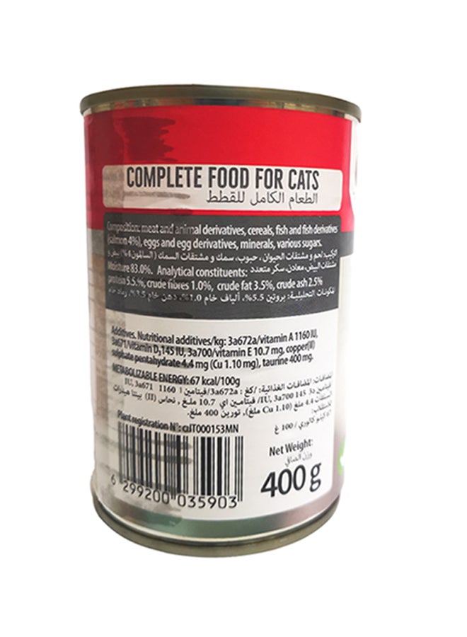Viva Cat Wet Food With Salmon Chunks In Gravy Multicolour 400grams