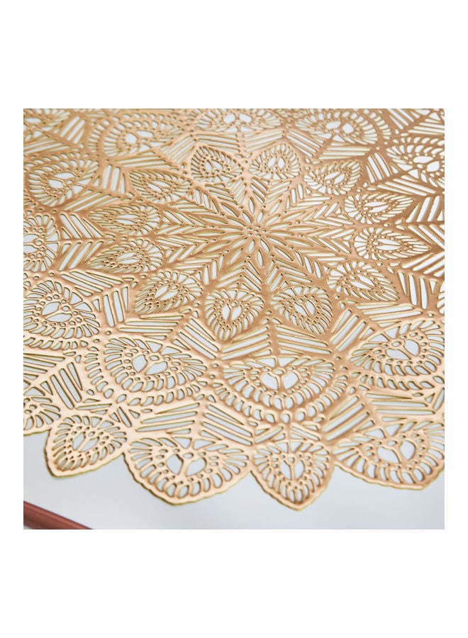 Home Box Ornate  Placemat Gold 38x38cm  - Image 3