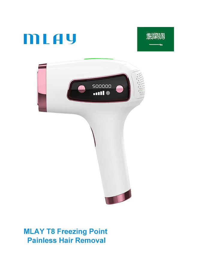 MLAY - T8 Freezing Point Painless Hair Removal Device White/Pink - Image 1