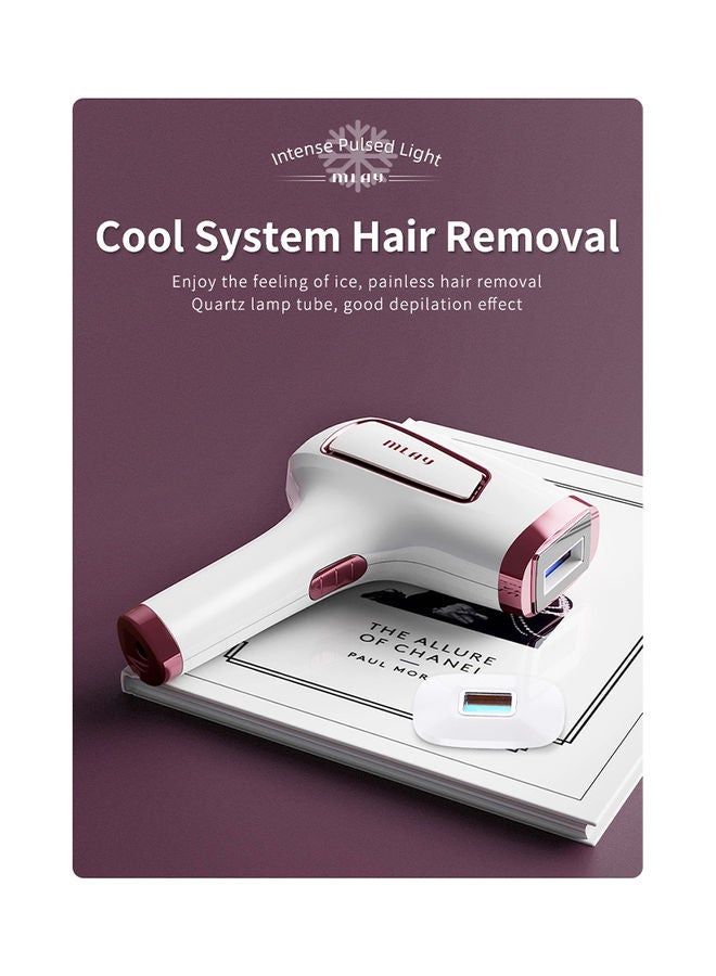 MLAY - T8 Freezing Point Painless Hair Removal Device White/Pink - Image 1