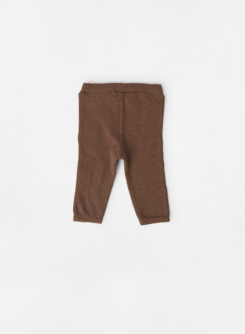 NAME IT - Infant Elastic Waist Sweatpants Brown - Image 1