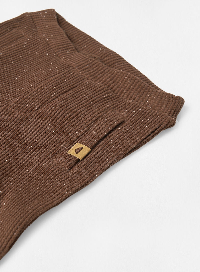 NAME IT - Infant Elastic Waist Sweatpants Brown - Image 1
