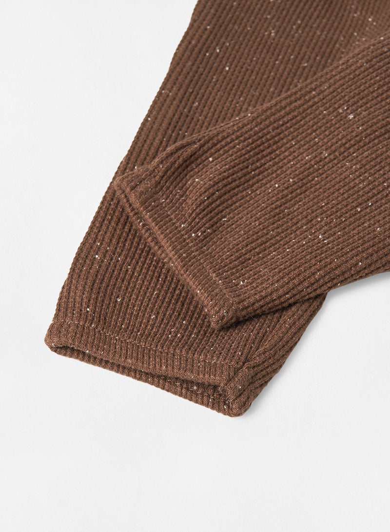 NAME IT - Infant Elastic Waist Sweatpants Brown - Image 1