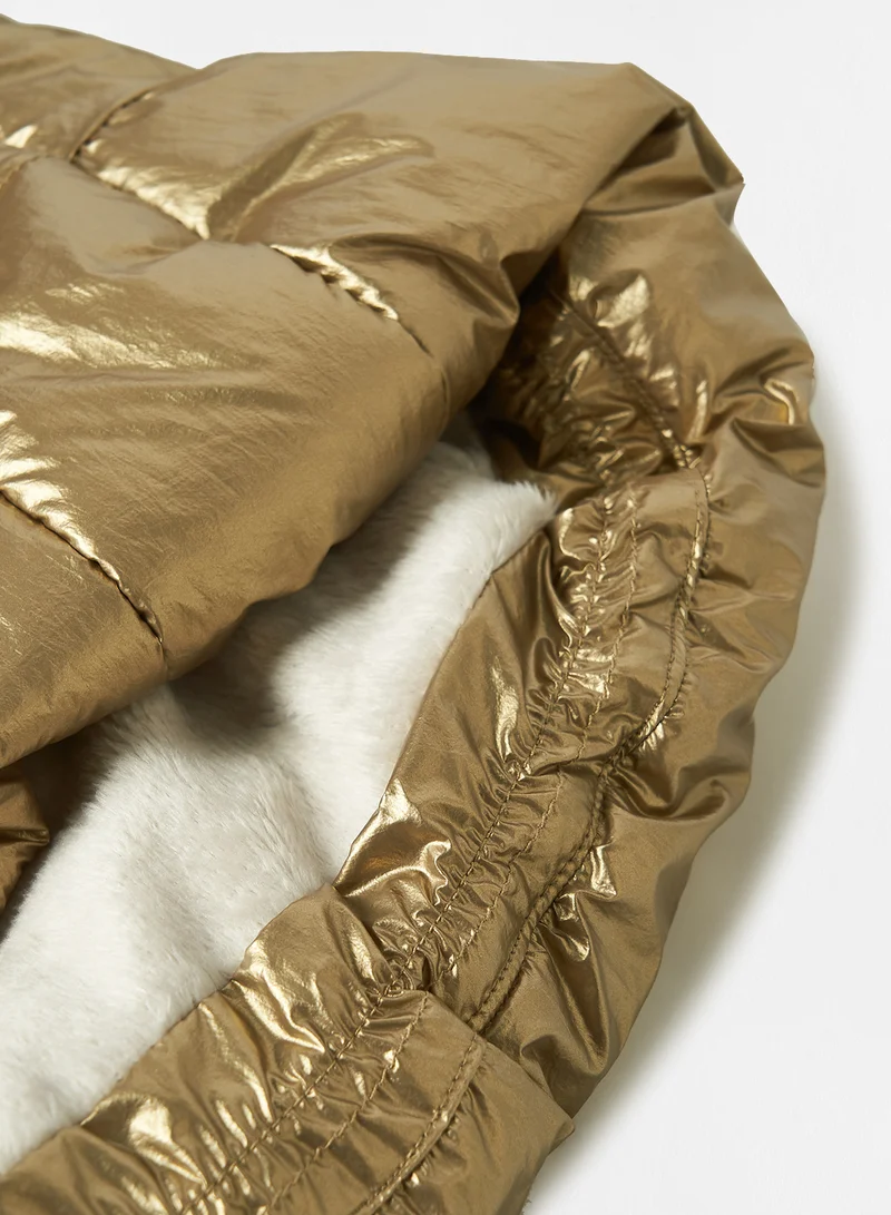 Babybol Baby Girls Quilted Jacket Gold