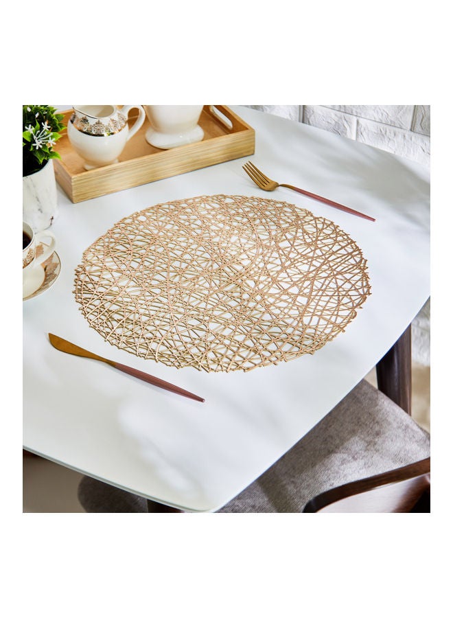 هوم بوكس لبادة صحون بي في سي من نوردك - 38 سم ذهبي 38x38سم - Image 2