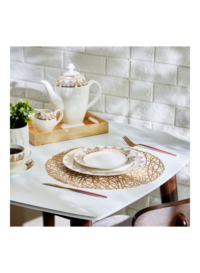 هوم بوكس لبادة صحون بي في سي من نوردك - 38 سم ذهبي 38x38سم - Image 4