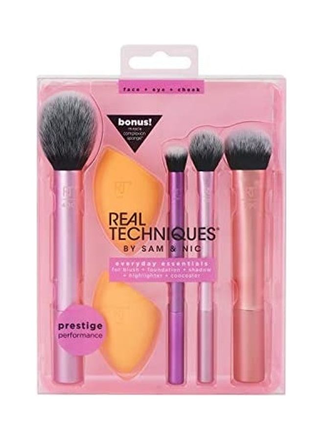 REAL TECHNIQUES Set of 6 Everyday Essentials Make-up Brushes Multicolour  - Image 1