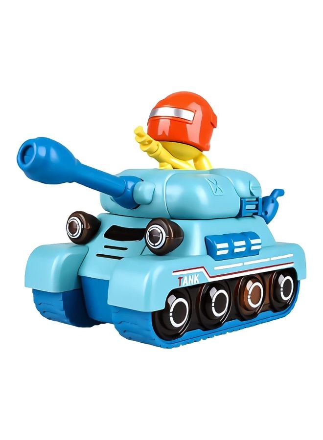 Battle Tank Toy With Realistic Light & Sound blue 14x10cm  - Image 1