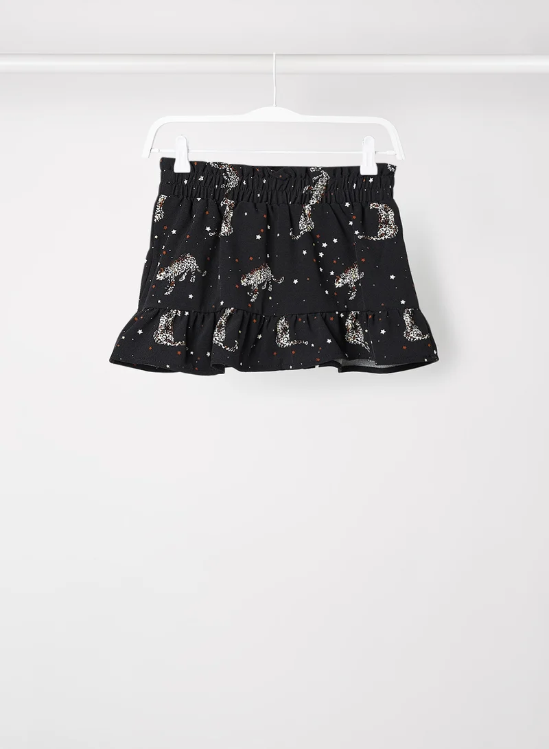 اونلي Girls Animal Print Skirt